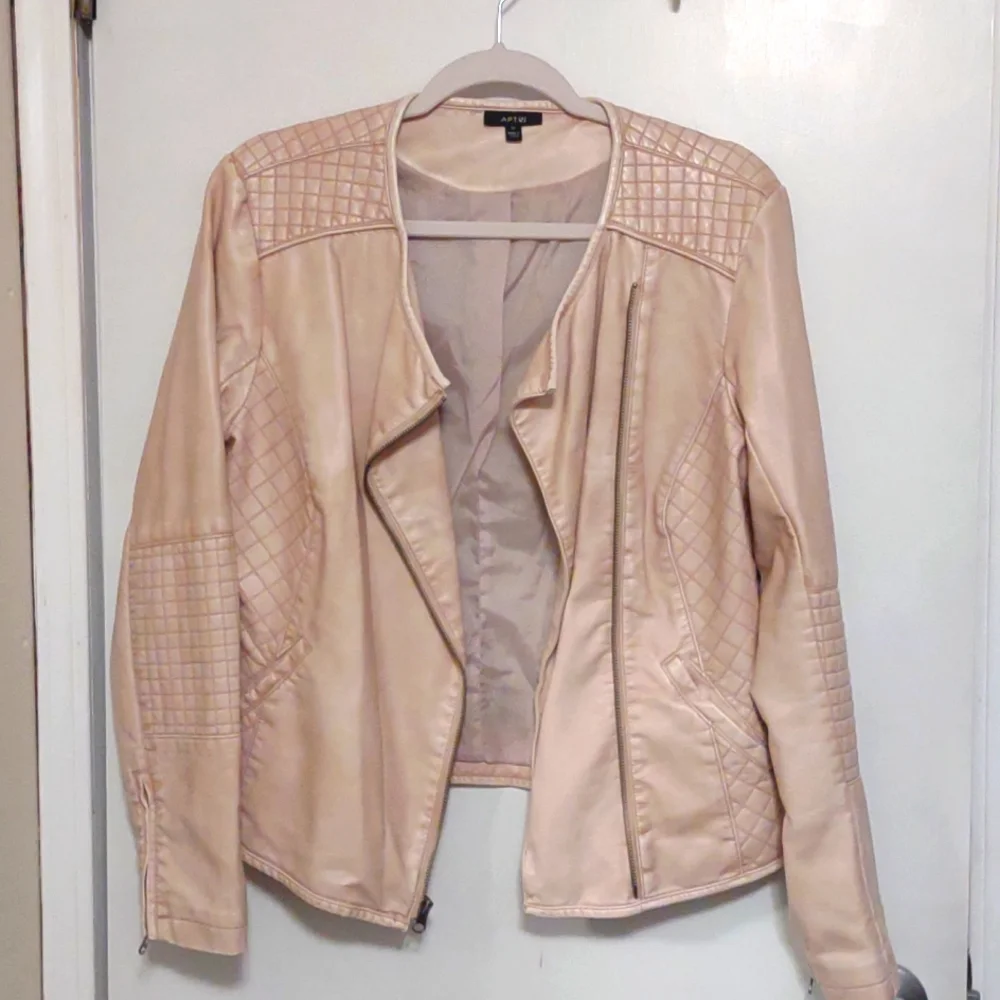 Simulated leather motojacket, medium